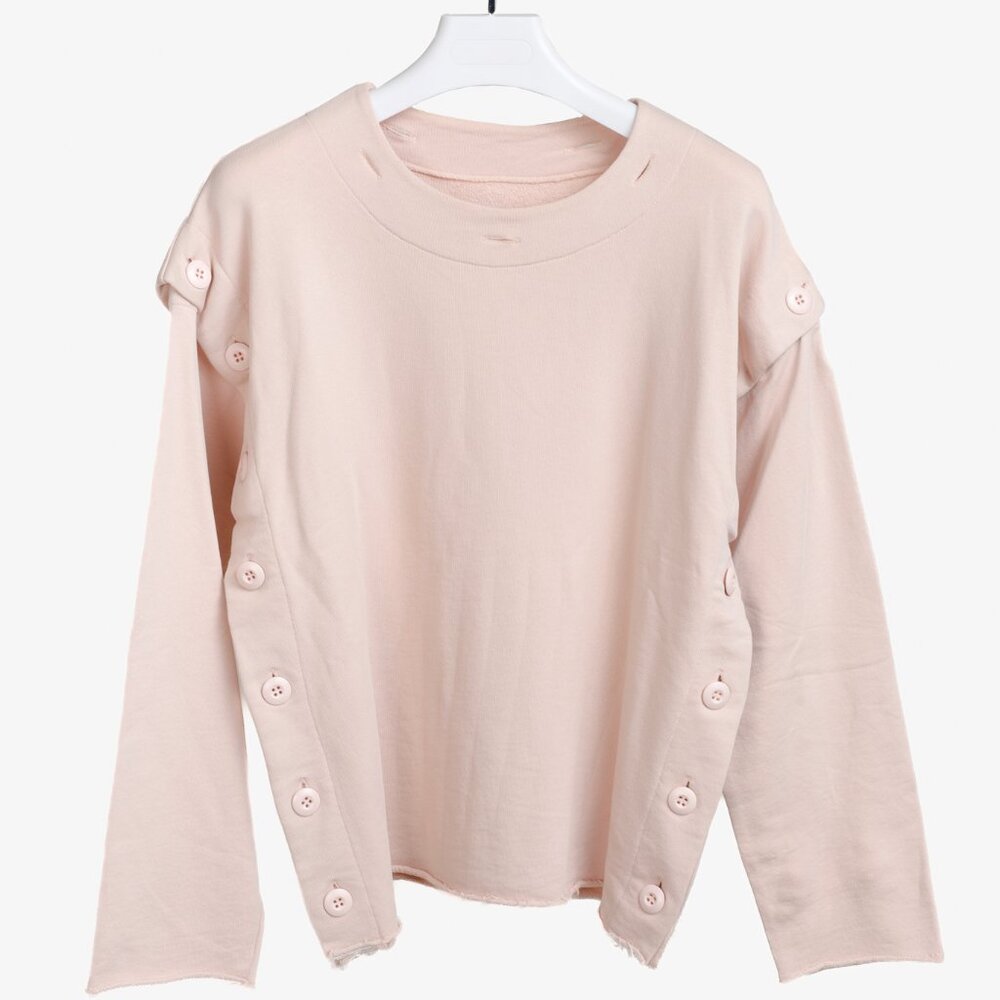 Maison Margiela MM6 Pink Convertible Buttons Sweatshirt